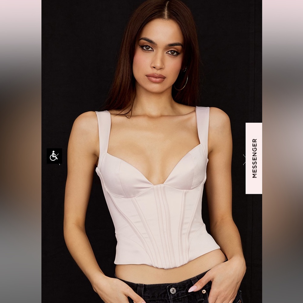 Liberty Crystal Satin Corset